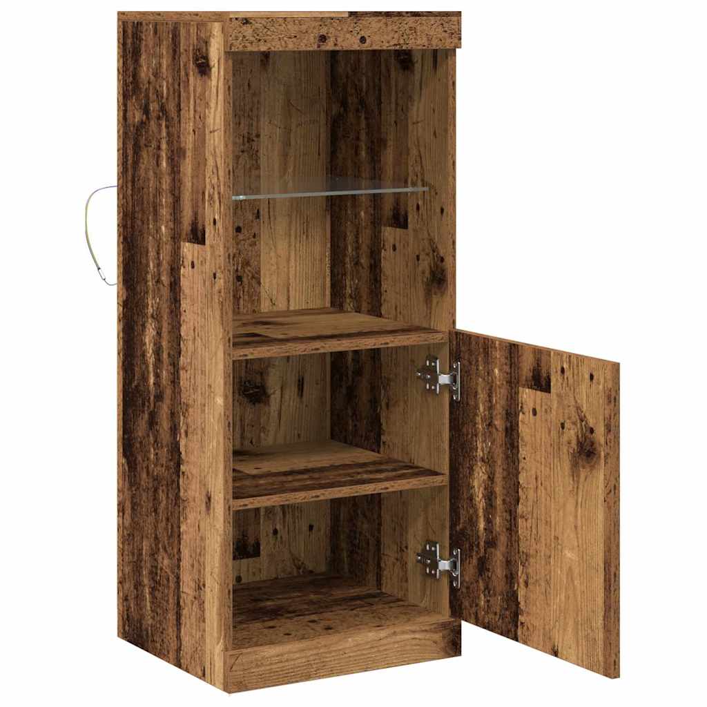 LED sideboard Gammelt tre 41 x 37 x 100 cm Konstruert tre