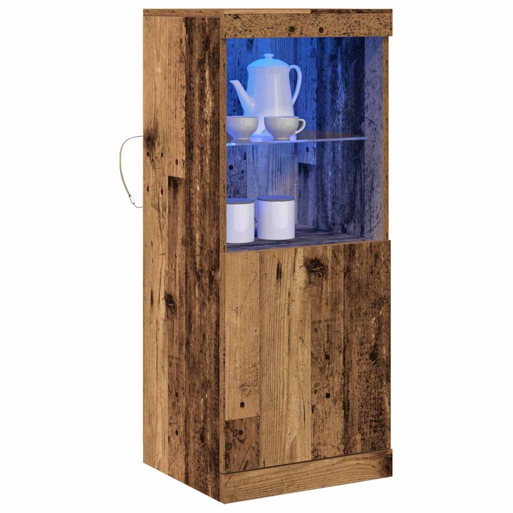 LED sideboard Gammelt tre 41 x 37 x 100 cm Konstruert tre