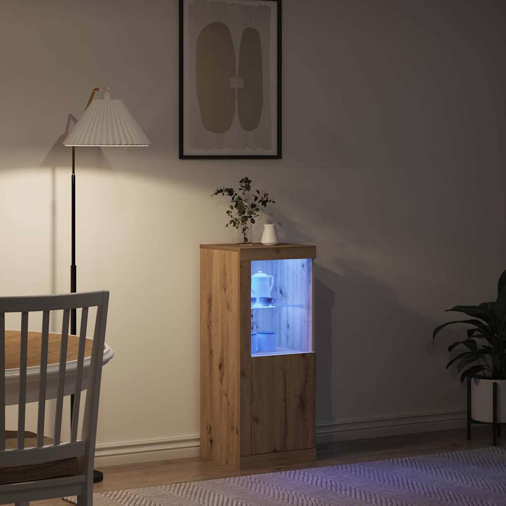 LED sideboard Artisan Eik 41 x 37 x 100 cm Konstruert tre