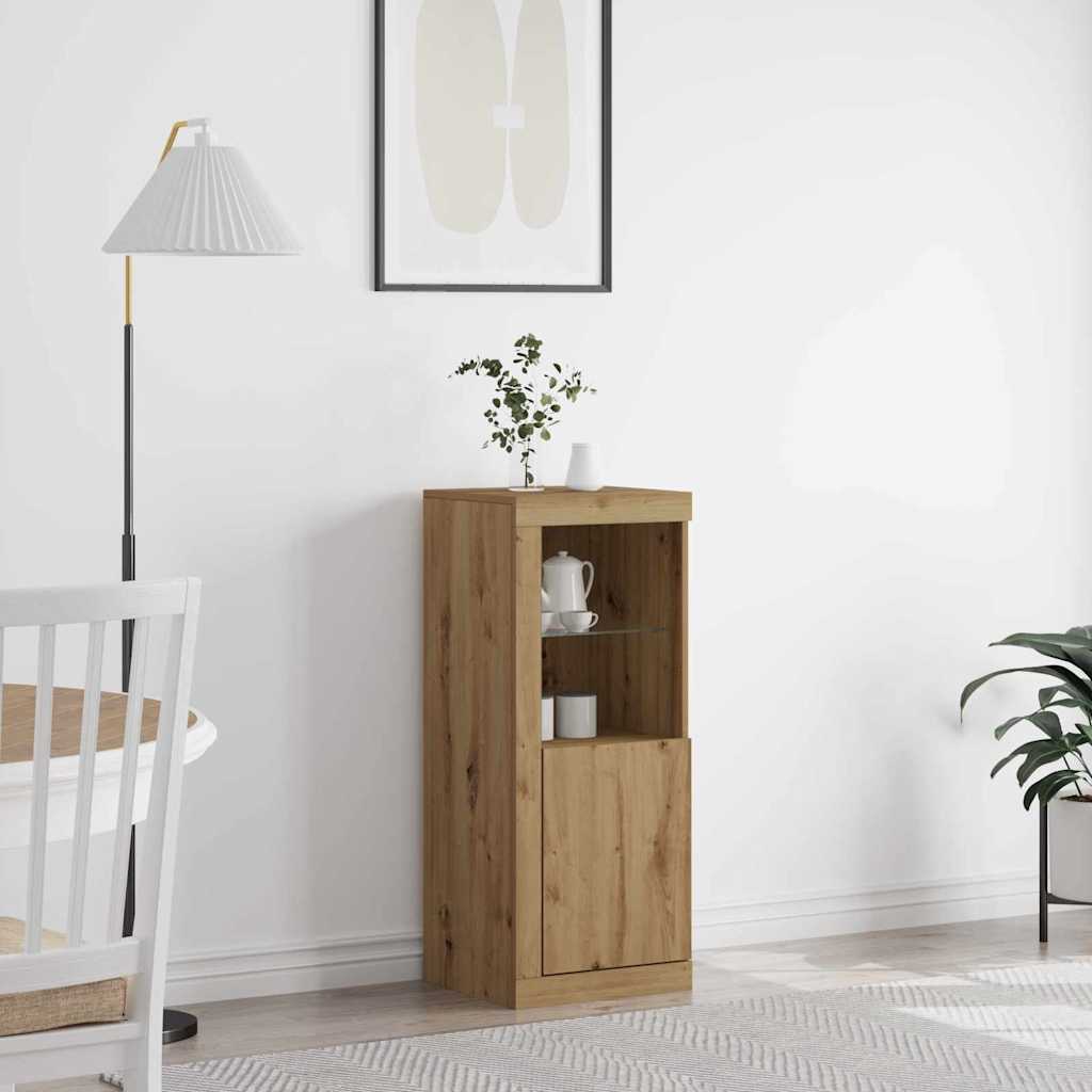 LED sideboard Artisan Eik 41 x 37 x 100 cm Konstruert tre