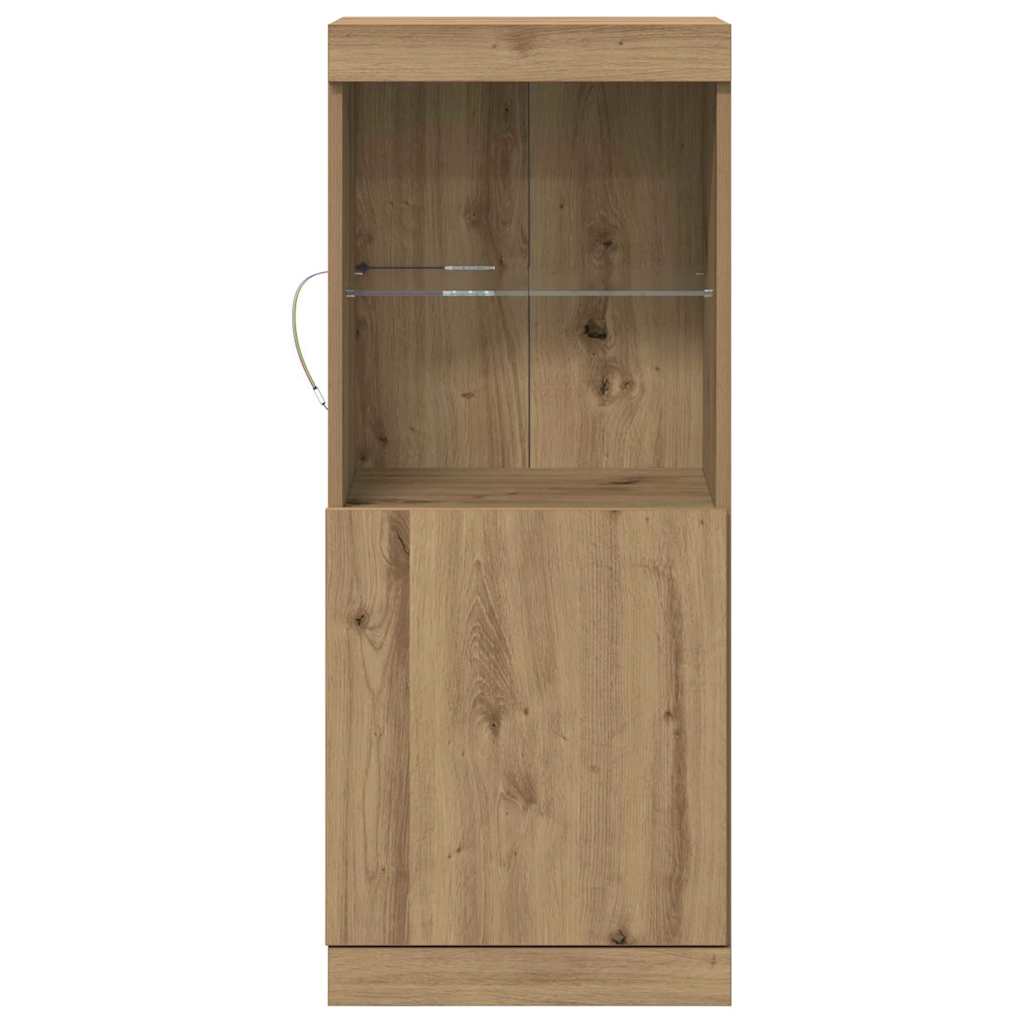 LED sideboard Artisan Eik 41 x 37 x 100 cm Konstruert tre