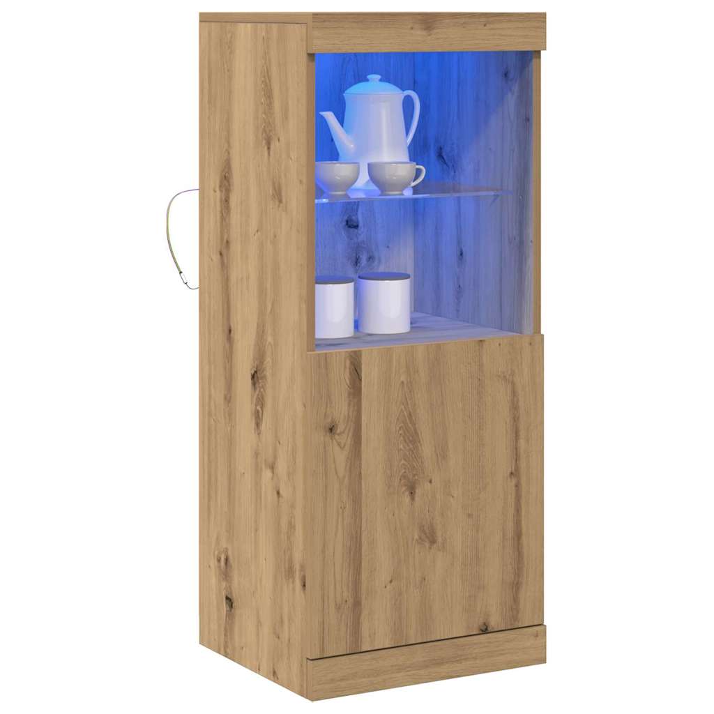 LED sideboard Artisan Eik 41 x 37 x 100 cm Konstruert tre