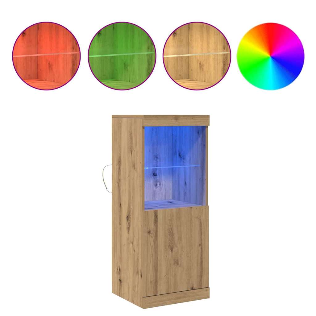 LED sideboard Artisan Eik 41 x 37 x 100 cm Konstruert tre