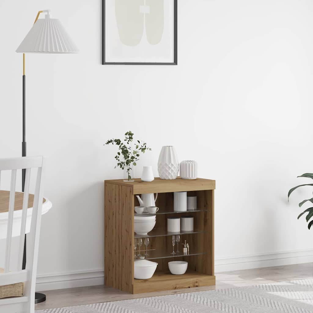 LED sideboard Artisan Eik 60,5 x 37 x 67 cm Konstruert tre