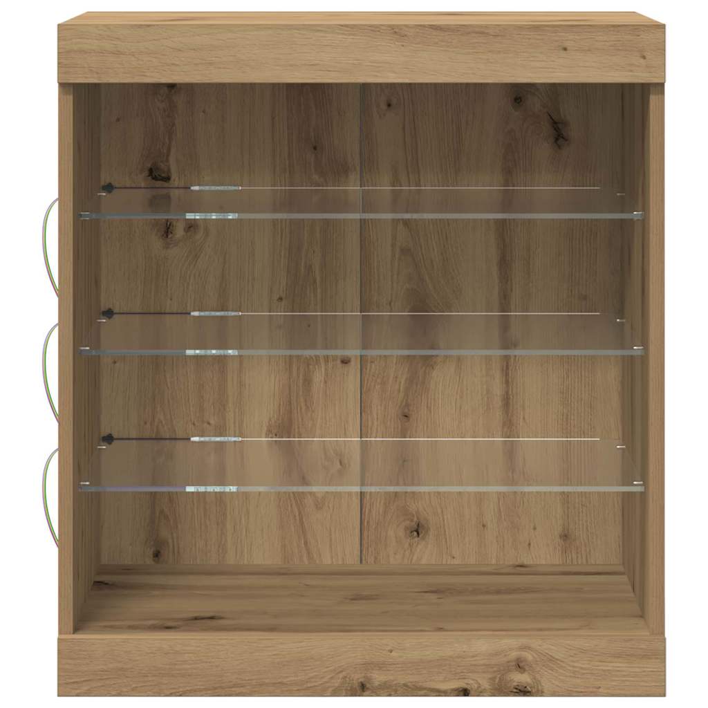 LED sideboard Artisan Eik 60,5 x 37 x 67 cm Konstruert tre