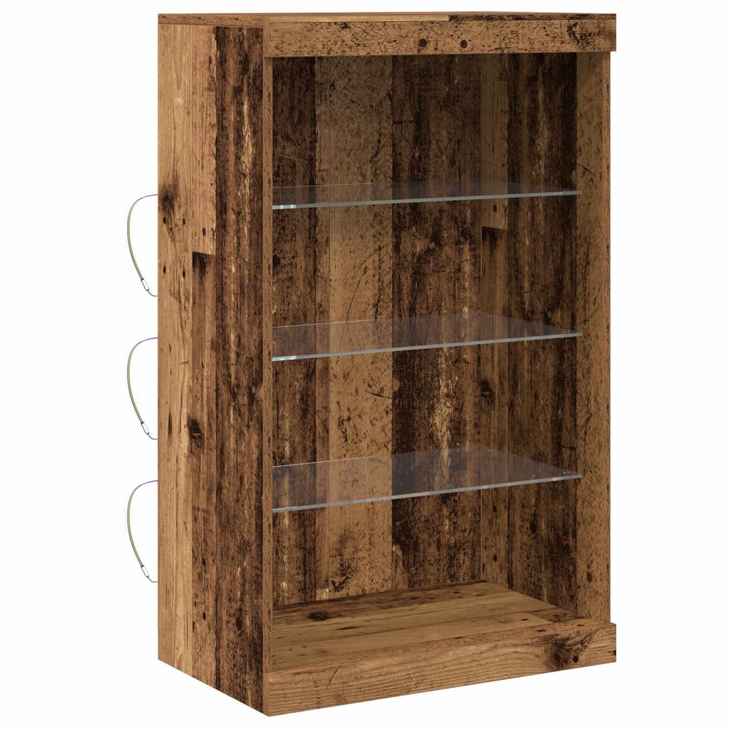LED sideboard Gammelt tre 60,5 x 37 x 100 cm Konstruert tre