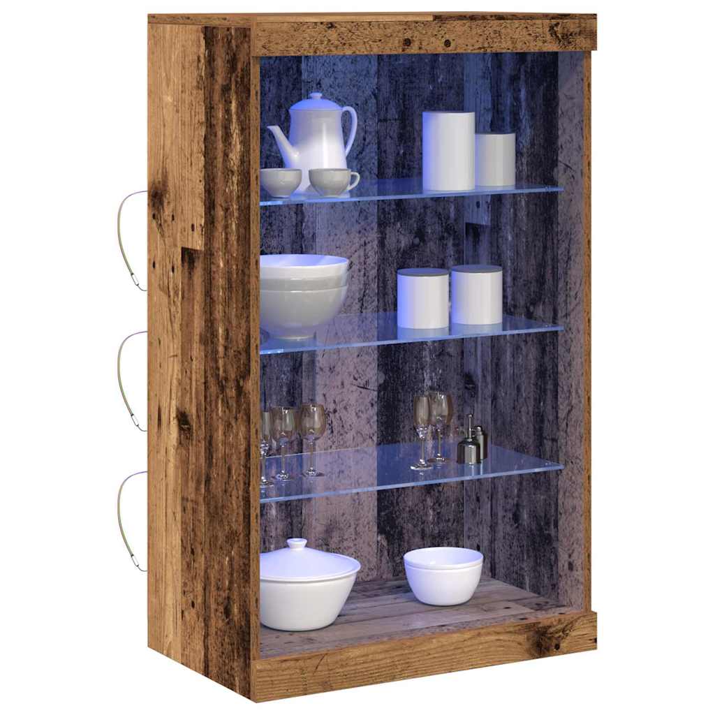 LED sideboard Gammelt tre 60,5 x 37 x 100 cm Konstruert tre