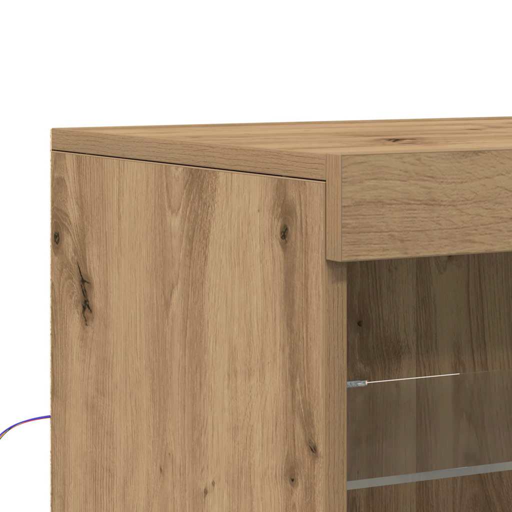 LED sideboard Artisan Eik 60,5 x 37 x 100 cm Konstruert tre