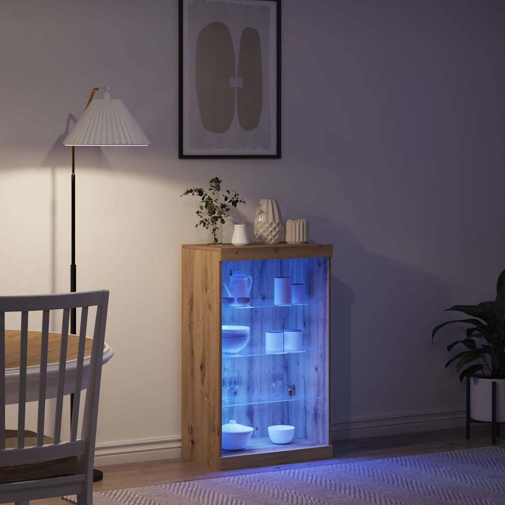 LED sideboard Artisan Eik 60,5 x 37 x 100 cm Konstruert tre
