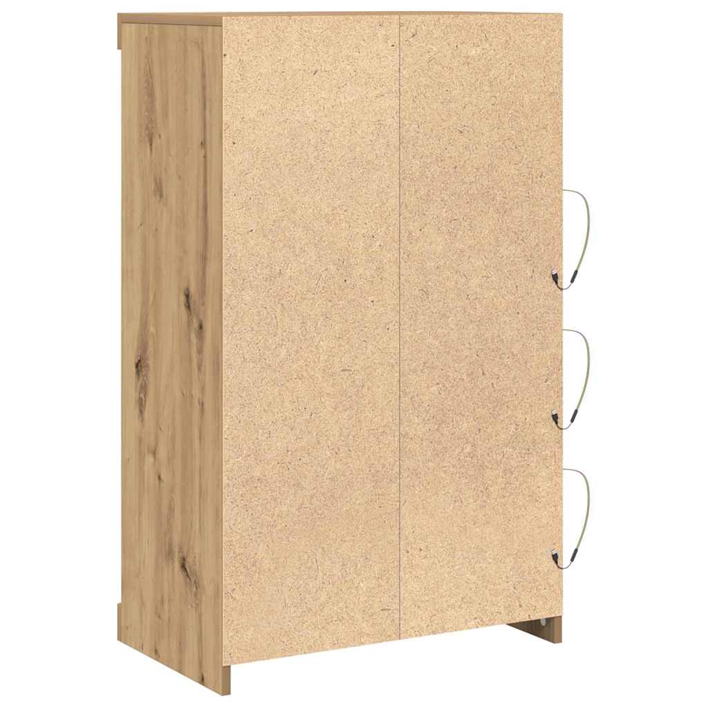 LED sideboard Artisan Eik 60,5 x 37 x 100 cm Konstruert tre