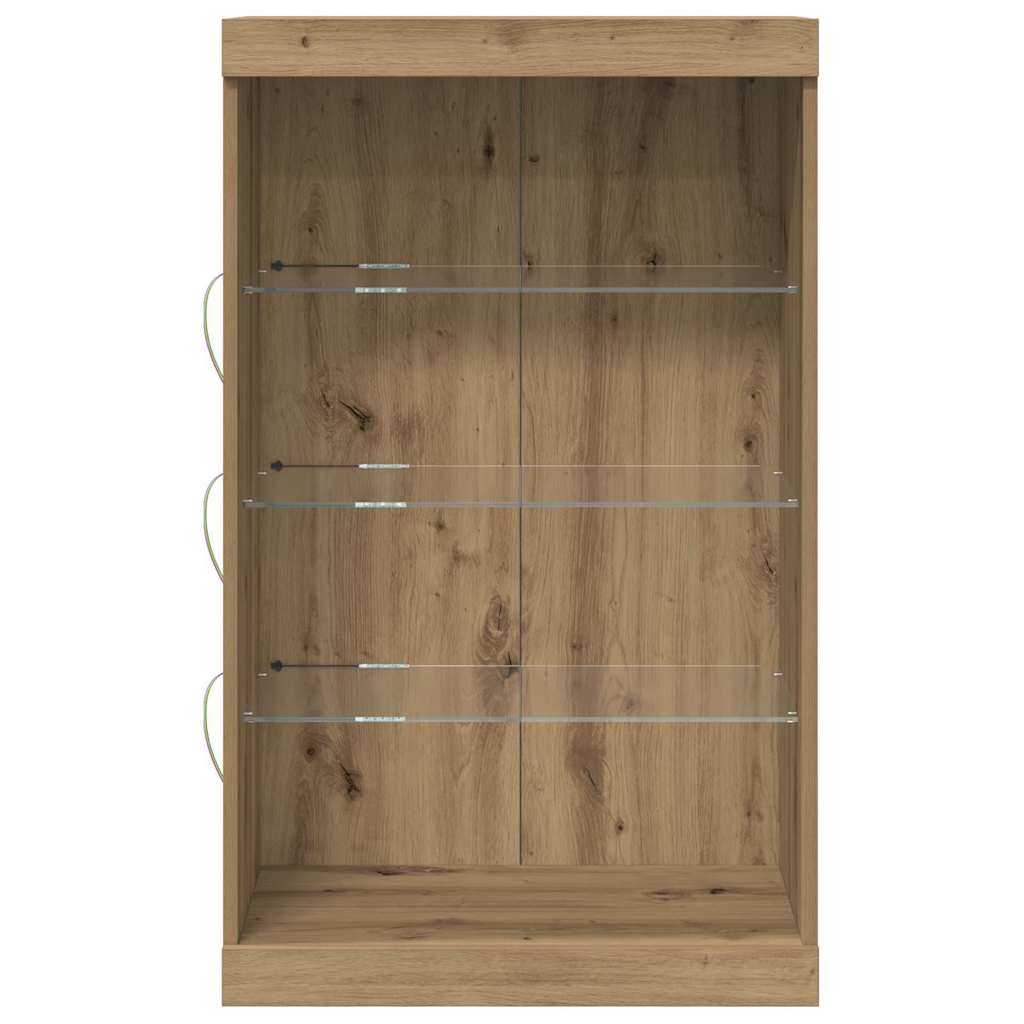 LED sideboard Artisan Eik 60,5 x 37 x 100 cm Konstruert tre