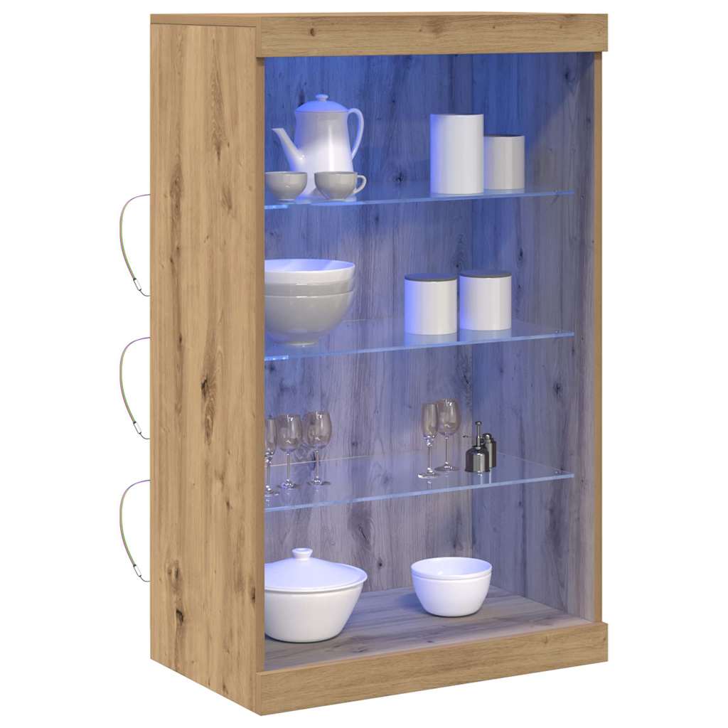 LED sideboard Artisan Eik 60,5 x 37 x 100 cm Konstruert tre