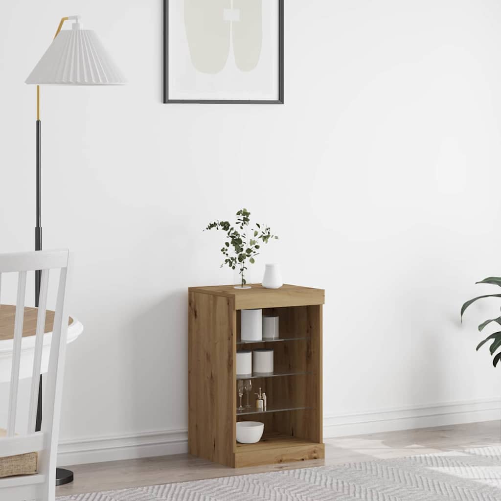LED sideboard Artisan Eik 41 x 37 x 67 cm Konstruert tre