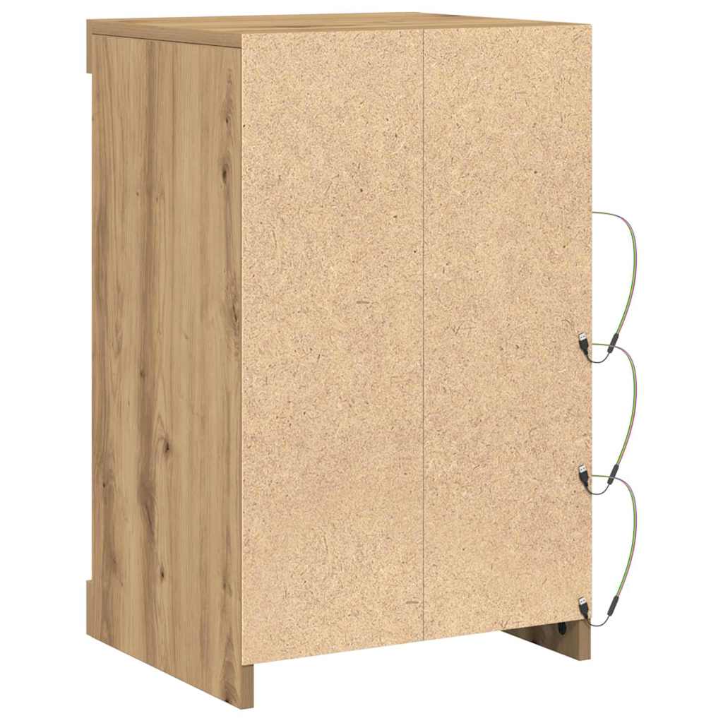 LED sideboard Artisan Eik 41 x 37 x 67 cm Konstruert tre