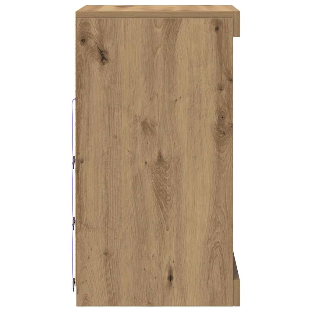LED sideboard Artisan Eik 41 x 37 x 67 cm Konstruert tre