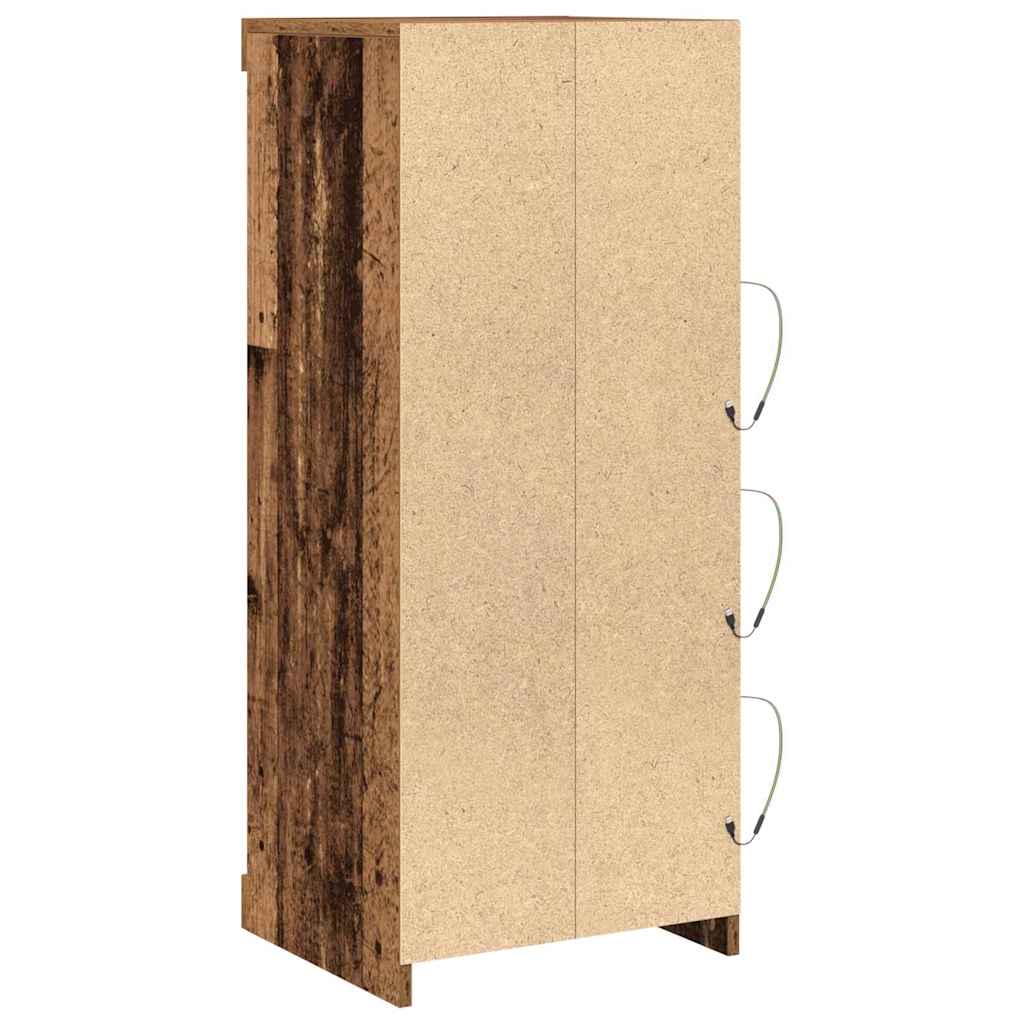 LED sideboard Gammelt tre 41 x 37 x 100 cm Konstruert tre