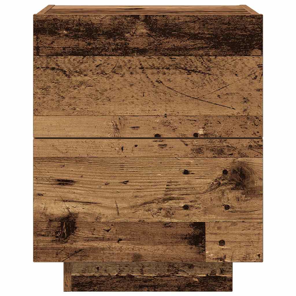 Nattbordskap 2 pcs Gammelt tre 45 x 40 x 55 cm Konstruert tre