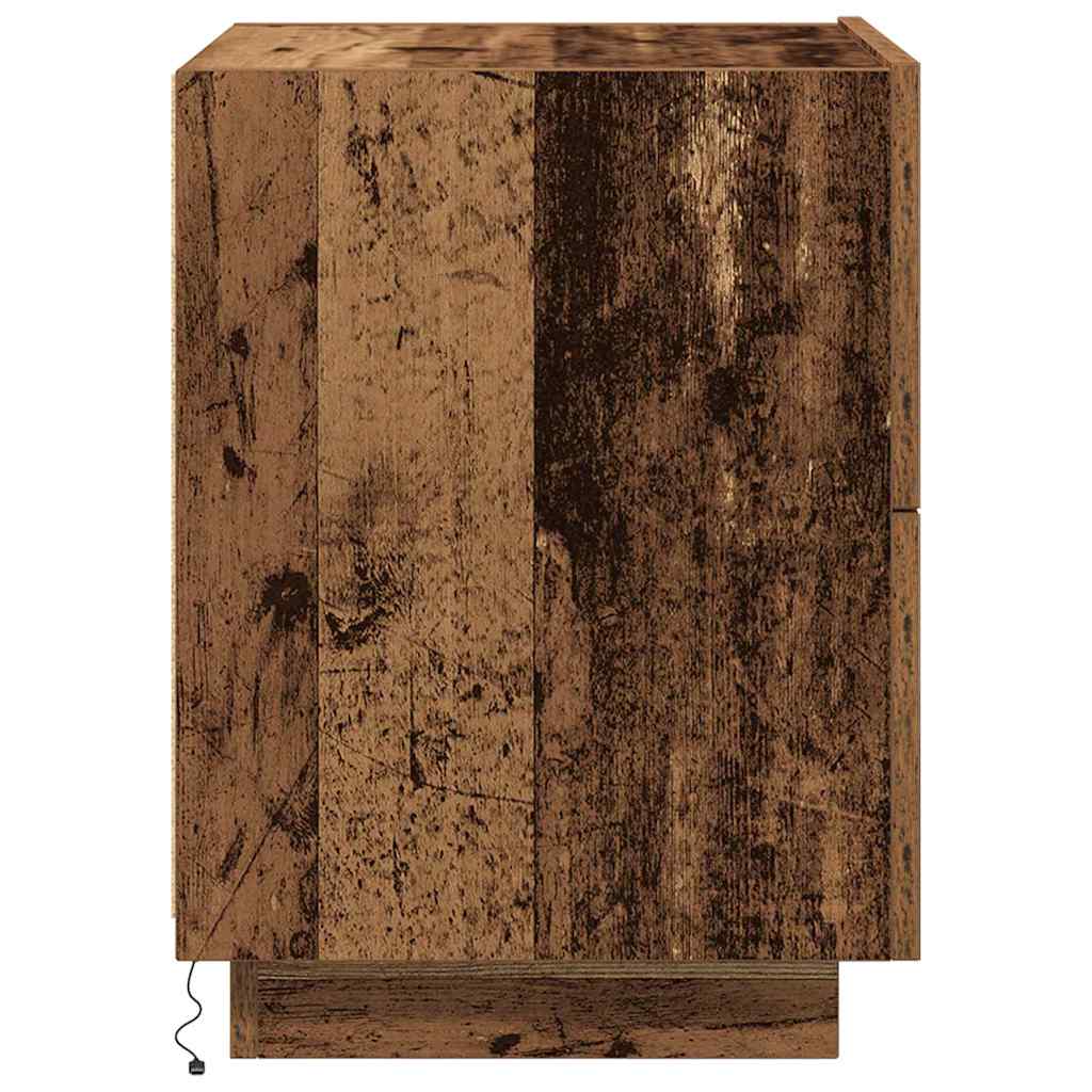 Nattbordskap 2 pcs Gammelt tre 45 x 40 x 55 cm Konstruert tre