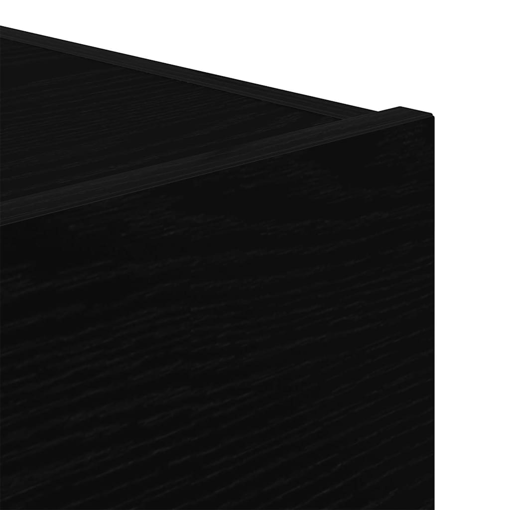 Nattbordskap Svart Eik 45 x 40 x 55 cm Konstruert tre