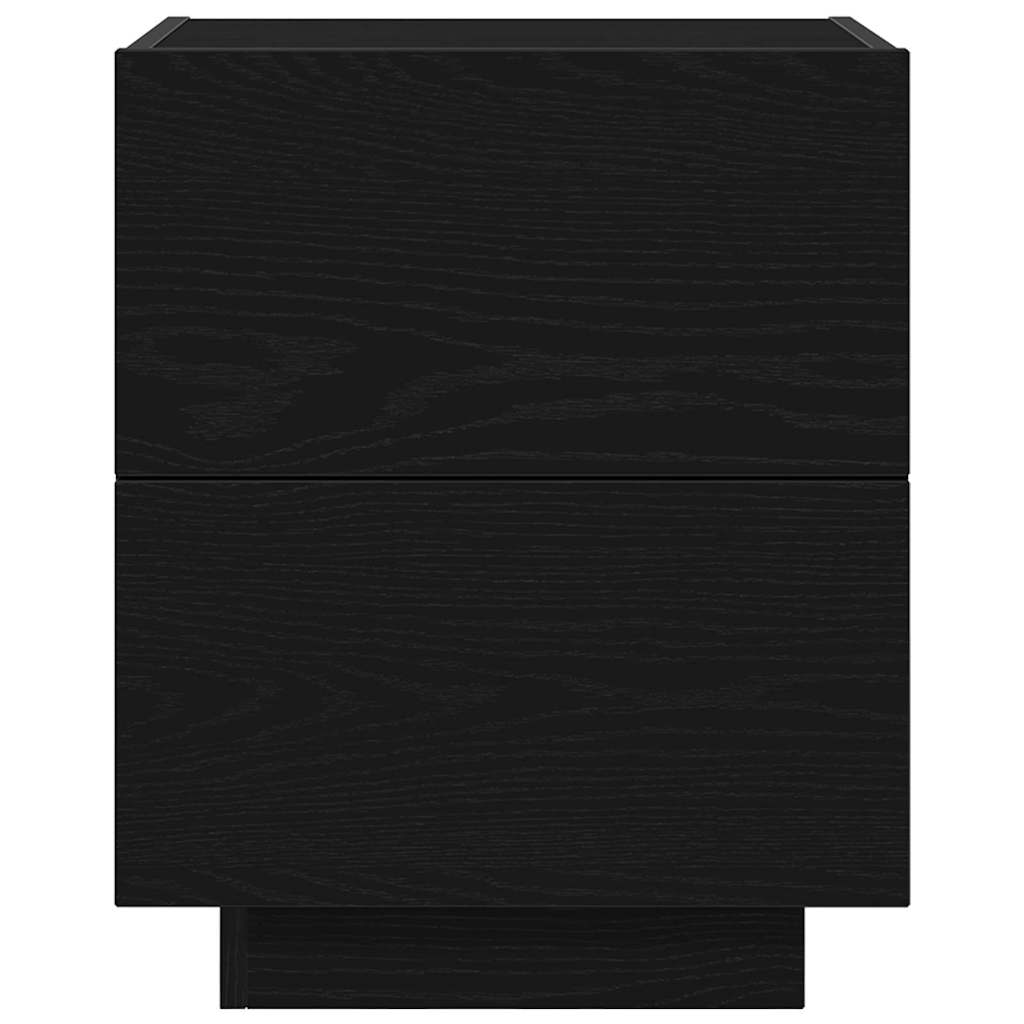 Nattbordskap Svart Eik 45 x 40 x 55 cm Konstruert tre