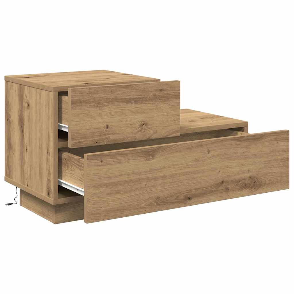 Nattbordskap Artisan Eik 70 x 36 x 40,5 cm Konstruert tre