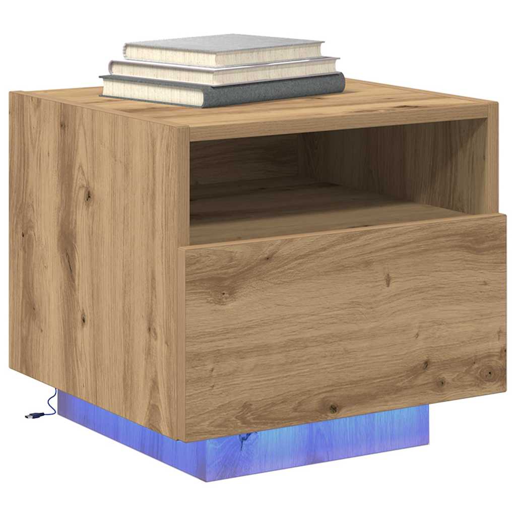 Nattbordskap Artisan Eik 40 x 39 x 37 cm Konstruert tre