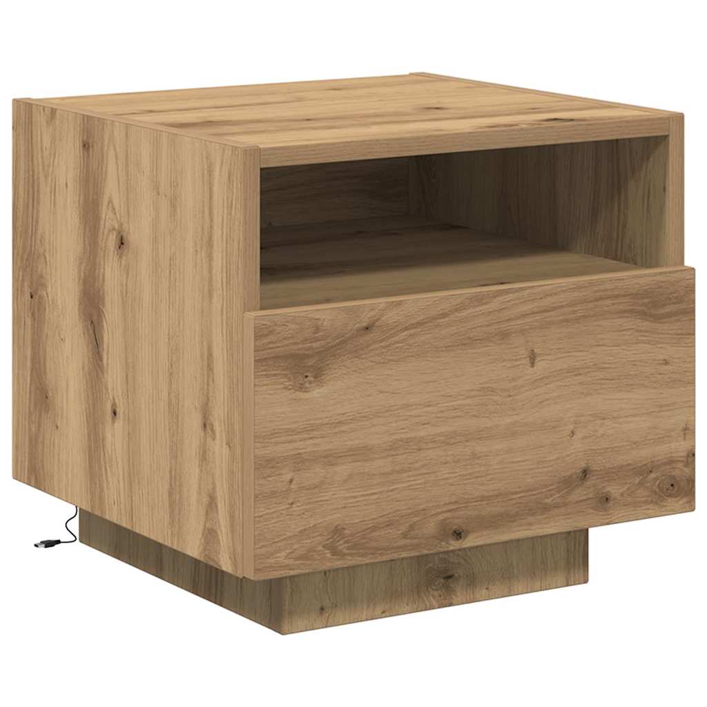 Nattbordskap 2 pcs Artisan Eik 40 x 39 x 37 cm Konstruert tre