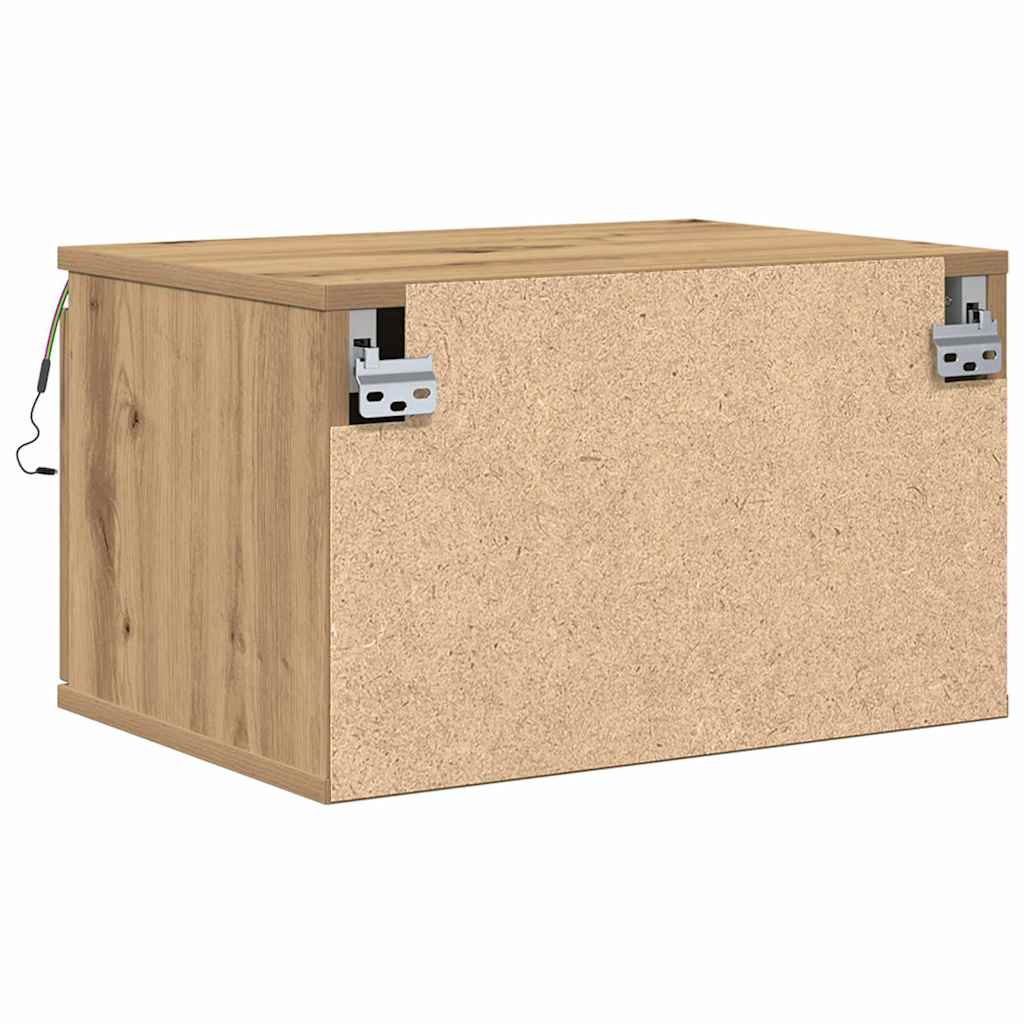 Vegghengt nattbord Artisan Eik 50 x 36 x 30 cm Konstruert tre