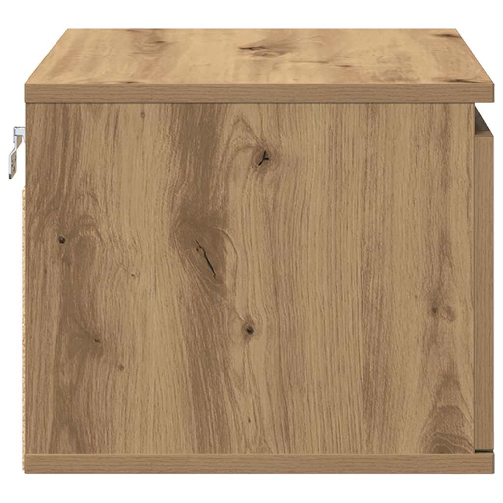 Vegghengt nattbord Artisan Eik 50 x 36 x 30 cm Konstruert tre