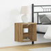 Flytende hylle med LED-lys med hylle Brun 40 x 28,5 x 40 cm