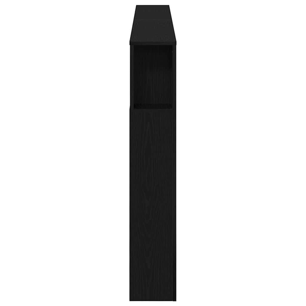 LED Hodegavl Svart Eik 200 x 18,5 x 103,5 cm Konstruert tre