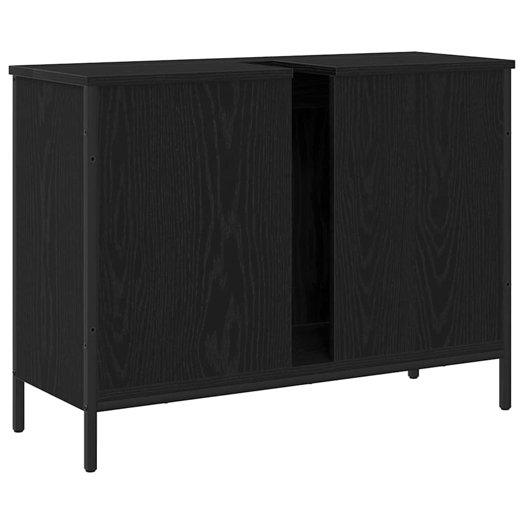 Baderomsvaskeskap Svart Eik 80 x 30 x 60 cm Konstruert tre
