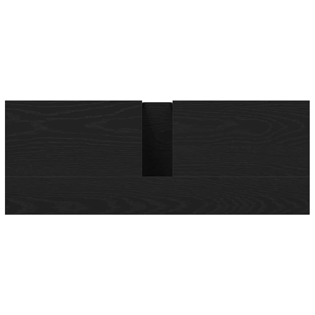 Baderomsvaskeskap Svart Eik 80 x 30 x 60 cm Konstruert tre