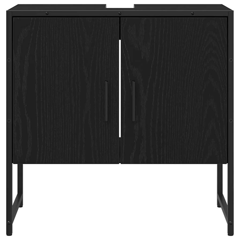 Baderomsvaskeskap Svart Eik 60 x 30 x 60 cm Konstruert tre