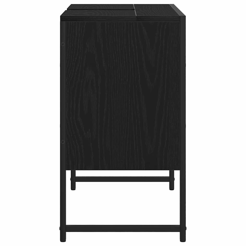 Baderomsvaskeskap Svart Eik 60 x 30 x 60 cm Konstruert tre