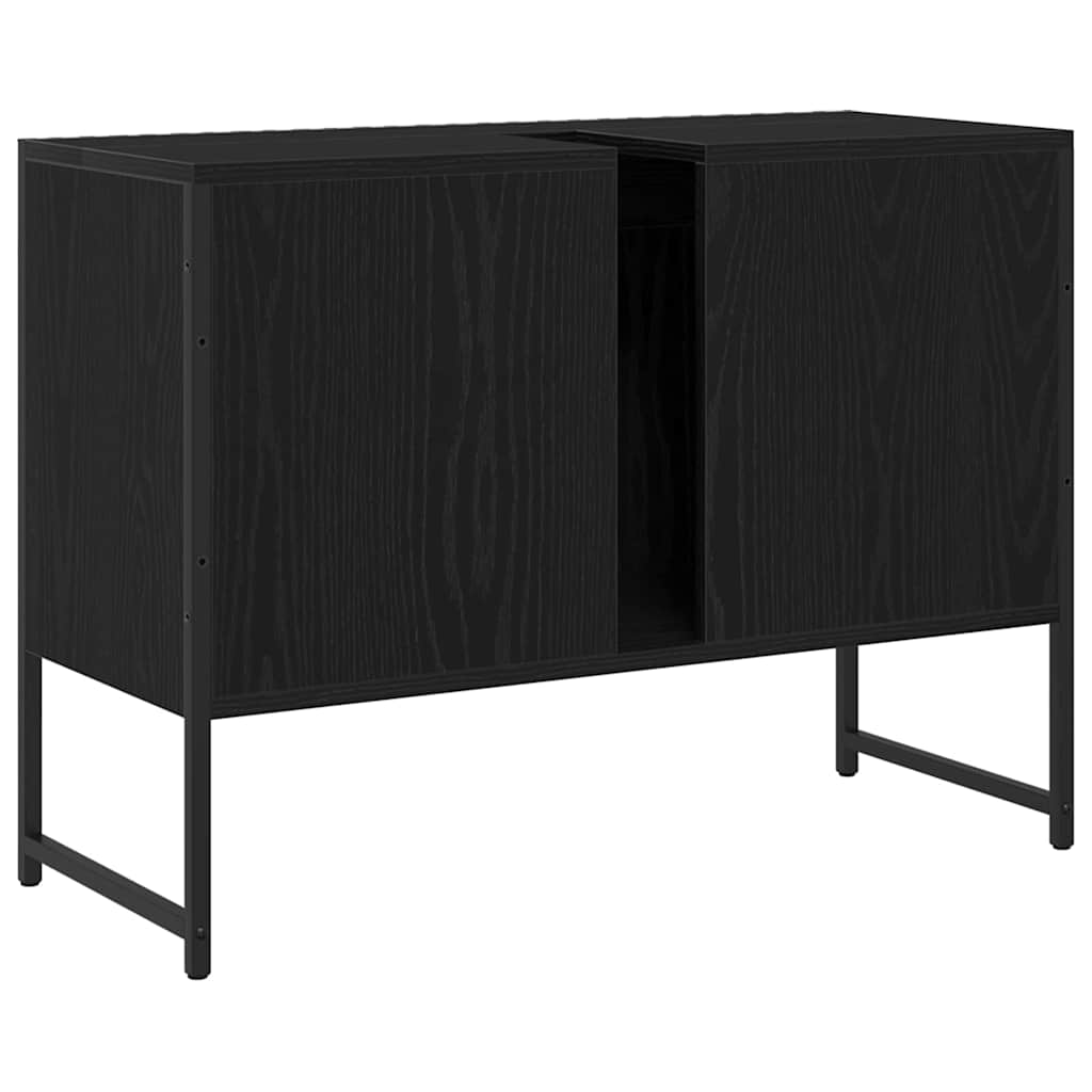 Baderomsvaskeskap Svart Eik 80 x 30 x 60 cm Konstruert tre