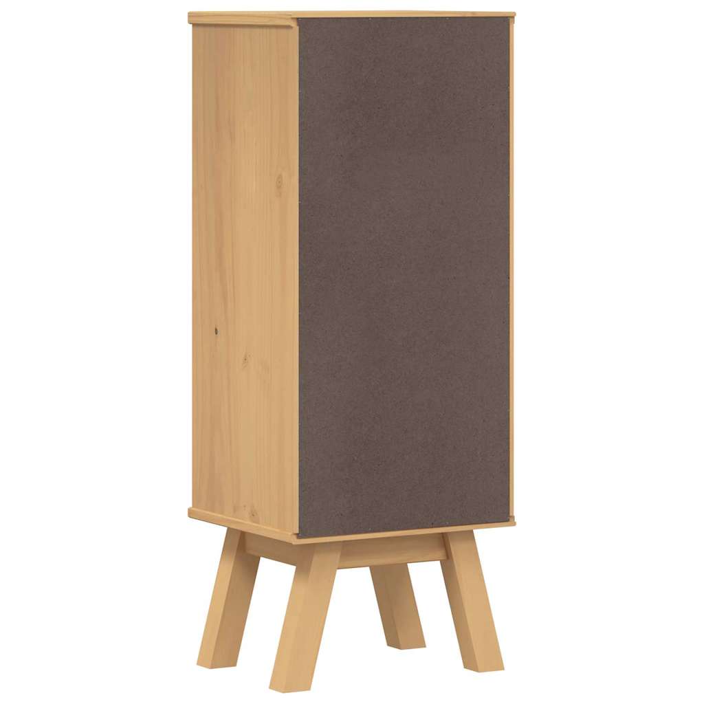Baderomsskap med dør Olden Brun 35 x 30 x 90 cm Massivt furutre