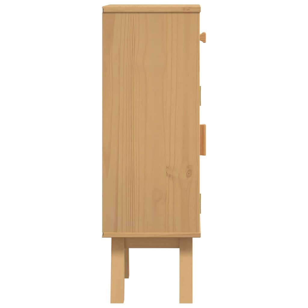 Baderomsskap med dør Olden Brun 35 x 30 x 90 cm Massivt furutre