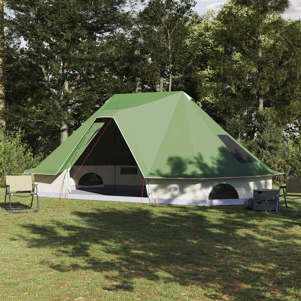 Familie Tipi Telt Folding med tak grønn 680 x 430 x 270 cm