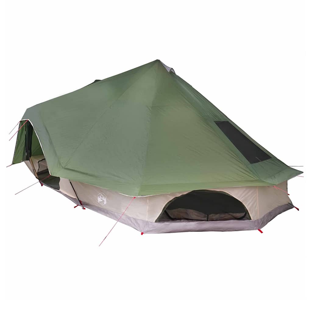Familie Tipi Telt Folding med tak grønn 680 x 430 x 270 cm