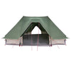 Familie Tipi Telt Folding med tak grønn 680 x 430 x 270 cm