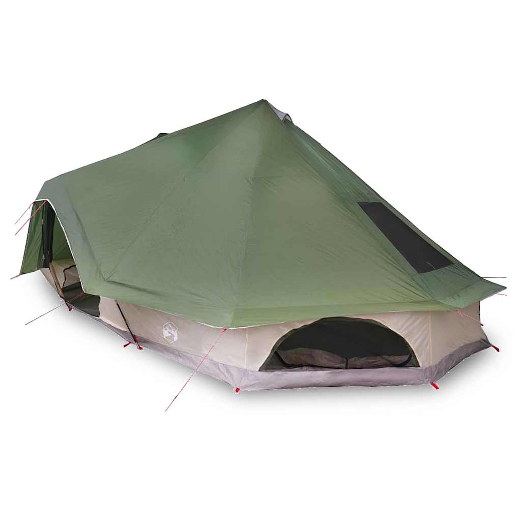 Familie Tipi Telt Folding med tak grønn 680 x 430 x 270 cm