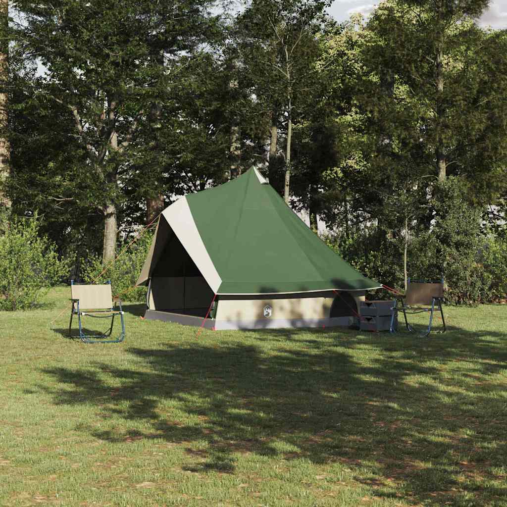 Familie Tipi Telt med tak Grønn, Beige 400 x 346 x 250 cm