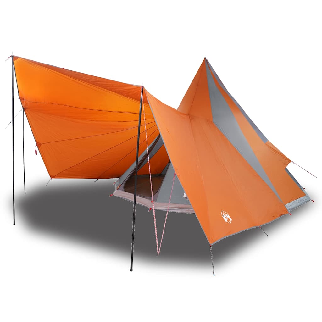 Tipi telt med tak Grå og Oransje 510 x 690 x 330 cm taft