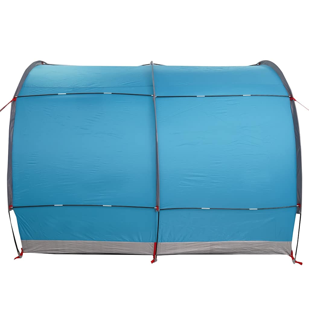 Sykkelbod med tak med lagring Blå 256 x 222 x 182 cm taft