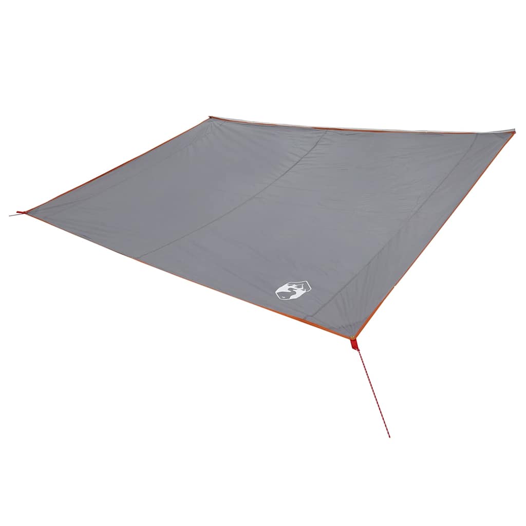 Vannavstøtende tarp person 240 x 350 cm Vanntett Grå og Oransje