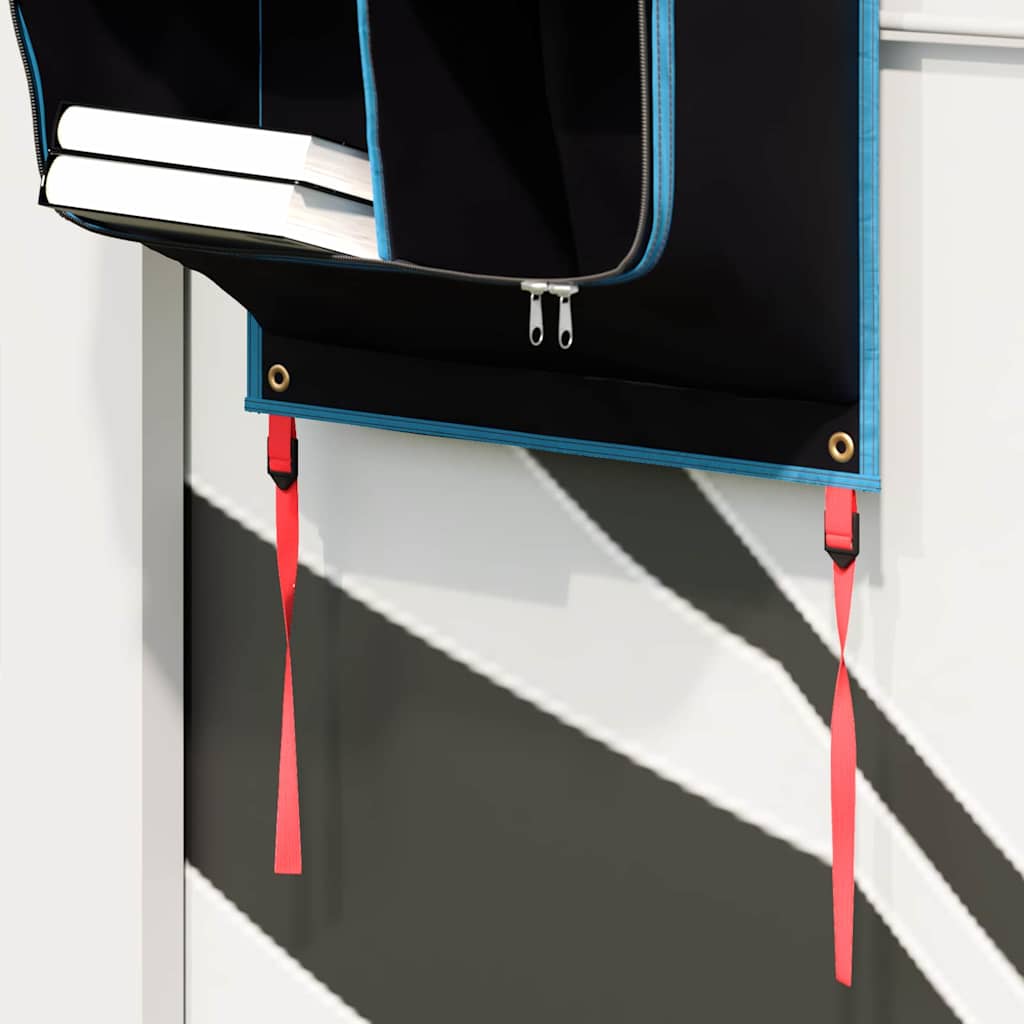 Oppbevaringspose med lagring Svart og Blå 140 x 43 cm oxford