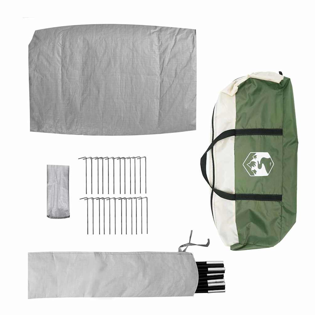 Telt med tak Other Grønn og svart 383 x 338 x 217 cm Polyester