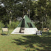 Tipi telt med tak med lagring grønn 383 x 338 x 217 cm taft