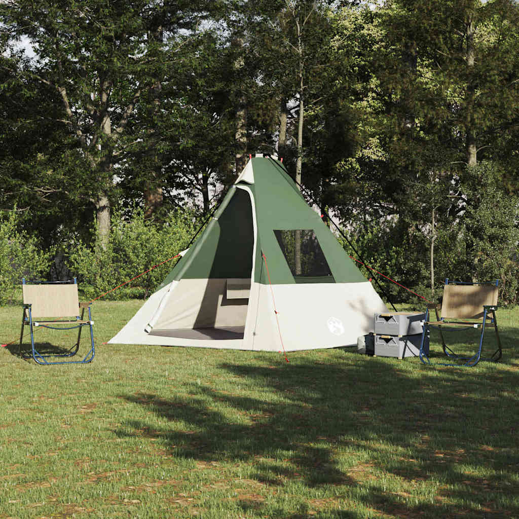 Tipi telt med tak med lagring grønn 383 x 338 x 217 cm taft